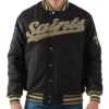 Saints Black Varsity Jacket