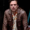 Sebastian Stan A Different Man Brown Genuine Leather Jacket