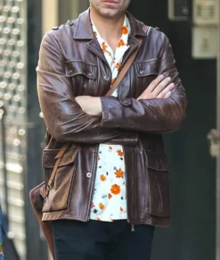 Sebastian Stan A Different Man Brown Leather Jacket