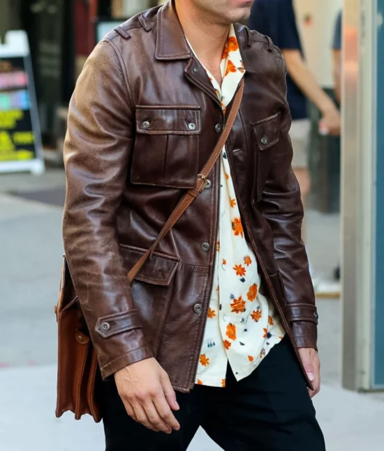 Sebastian Stan A Different Man Brown Pure Leather Jacket