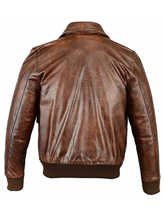 Sebastian Stan The Devil All the Time Brown Bomber Luxury Leather Jacket