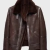 Shawn SF Brown Shearling Leather Jacket