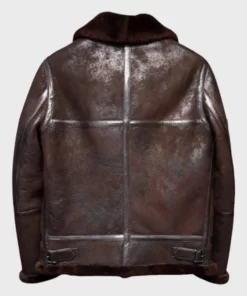 Shawn SF Brown Shearling Real Leather Jacket