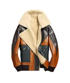 Sheepskin Shearling Bomber Real Leather Jacket