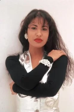 Singer Selena Quintanilla Silver Metallic Leather Vest
