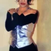 Singer Selena Quintanilla Silver Metallic Vest