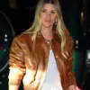 Sofia Richie Brown Real Leather Jacket