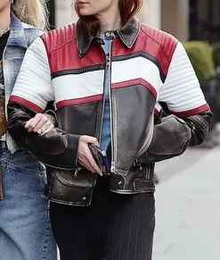 Sophie Turner Biker Real Leather Jacket