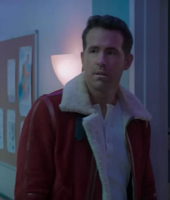 Spirited Ryan Reynolds Santa Red Prenium Leather jackets