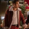 Spirited Ryan Reynolds Santa Red Pure Leather jackets
