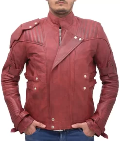 Star Lord Jacket in Maroon Leather Jacket