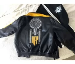 Star Trek Jeff Hamilton F&F Mens Leather Crew Jacket (1)