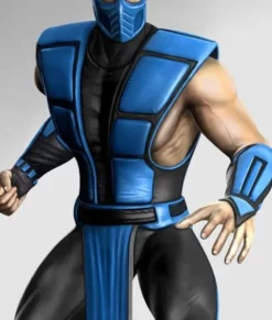 Sub Zero Mortal Kombat Blue Leather Vest