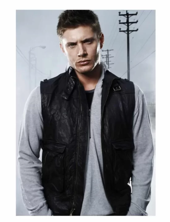 Supernatural Dean Winchester Black Leather Vest