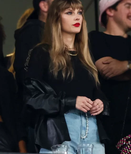 Taylor Swift Black Top Leather Jacket