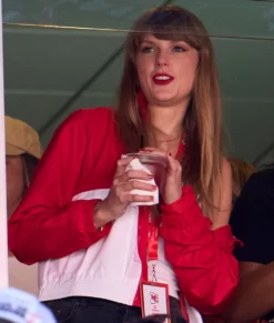 Taylor Swift Chiefs Red White Real Leather Jacket