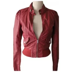 Teen Wolf Lydia Martin Red Leather Bomber Best Jacket