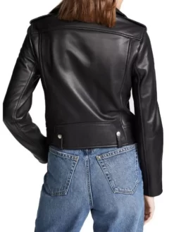Teen Wolf Meagan Tandy Real Black Biker Leather Jacket