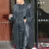 Teyana Taylor Black Leather Coat