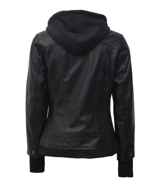 The Céleste Women's Black Bomber Premium Leather Jackets