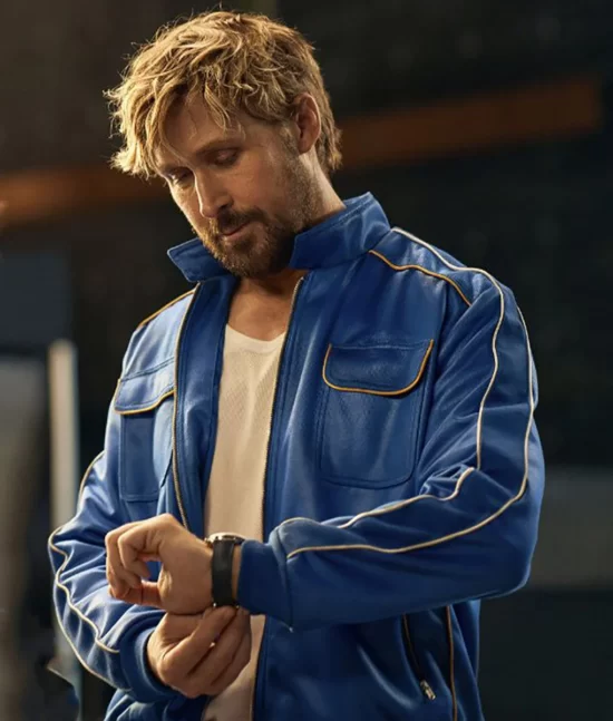 The Chase for Carrera Ryan Gosling Blue Genuine Leather Jacket