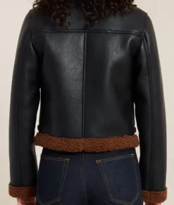 The Equalizer S03′ Melody Bayani B3 Flight Black Genuine Leather Jacket