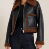 The Equalizer S03′ Melody Bayani B3 Flight Black Leather Jacket