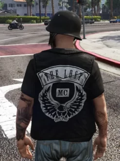 The Lost MC GTA 5 Black Real Leather Vest