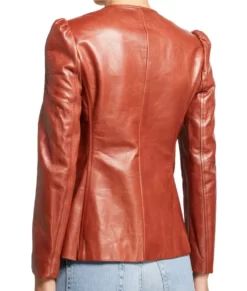 The Morning Show Mia Jordan Brown Top Leather Jacket