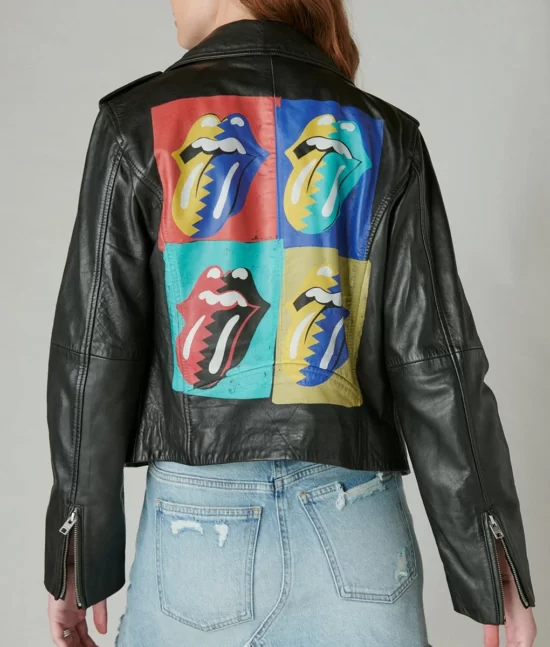The Rolling Stones Black Top Leather Jacket