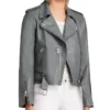 The Rookie S03 Nyla Harper Grey Motorcycle Best Leather Jacket
