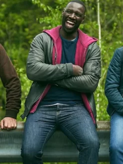 The Takedown 2022 Omar Sy Bomber Best Leather Jacket
