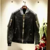 The Voice John Legend Black Crocodile Real Leather Jacket