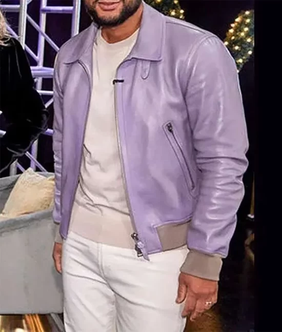 The Voice John Legend Purple Real Leather Jacket