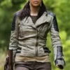 The Walking Dead Rosita Espinosa White Top Leather Jacket