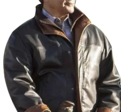 Thomas Rainwater Yellowstone Season 02 Episode 05 Gil Birmingham Brown Leather Jacket
