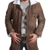 Tom Hardy The Dark Knight Rises Bane Distressed Bets Leather Coat