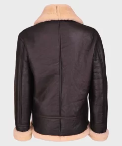 Tracy SF Brown Shearling Aviator Top Leather Jacket