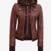 Tralee Women's Dark Brown Bomber Genuine Leather Jacket