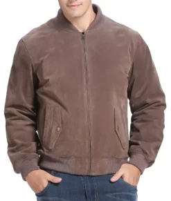 Trevor Men’s Brown Classy Urban Suede Leather Bomber Jacket
