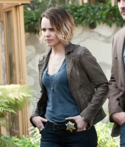 True Detective Rachel McAdams Brown Biker Top Leather Jacket