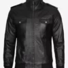 Tyler Mens Black Bomber Best Leather Jacket