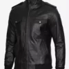 Tyler Mens Black Bomber Pure Leather Jacket