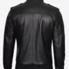 Tyler Mens Black Bomber Top Leather Jacket