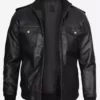 Tyler Mens Black Premium Bomber Top Leather Jacket