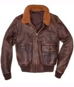 US Navy G-1 Brown Aviator Top Leather Jacket