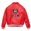 USA Red varsity Leather Jacket