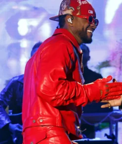 Usher The Roots Picnic Red Real Leather Jacket