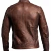 Victor Men’s Brown Distressed Vintage Real Leather Cafe Racer Jacket