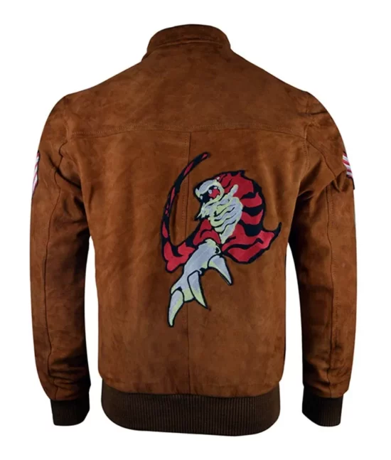 Video Game Shenmue 3 Ryo Hazuki Brown Suede Leather Bomber Jacket